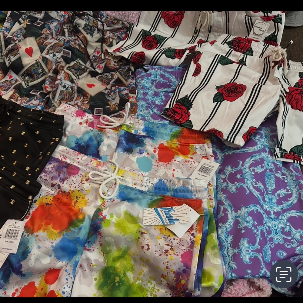 10 Various Multi Color Designs Short Retail $550